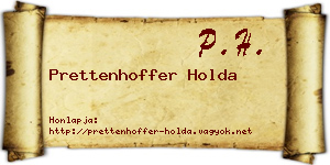Prettenhoffer Holda névjegykártya